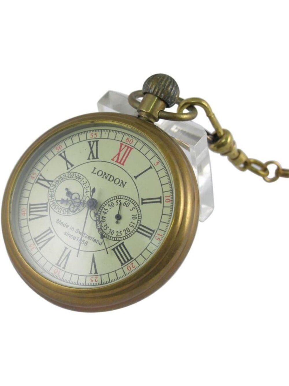 Classic Mechanical Pocket Watch for Men with Chain - Vintage Style Timepiece